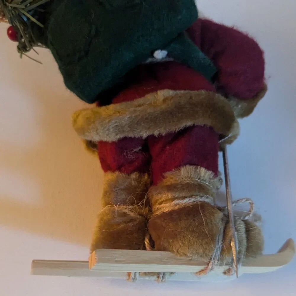 Vintage Skiing Santa Claus Kurt S Adler Farmhouse Christmas Holiday Home Decor